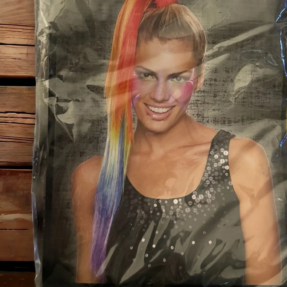 Rainbow Ponytail Hair Extension Clip NIP Pride Festival Costume Cosplay